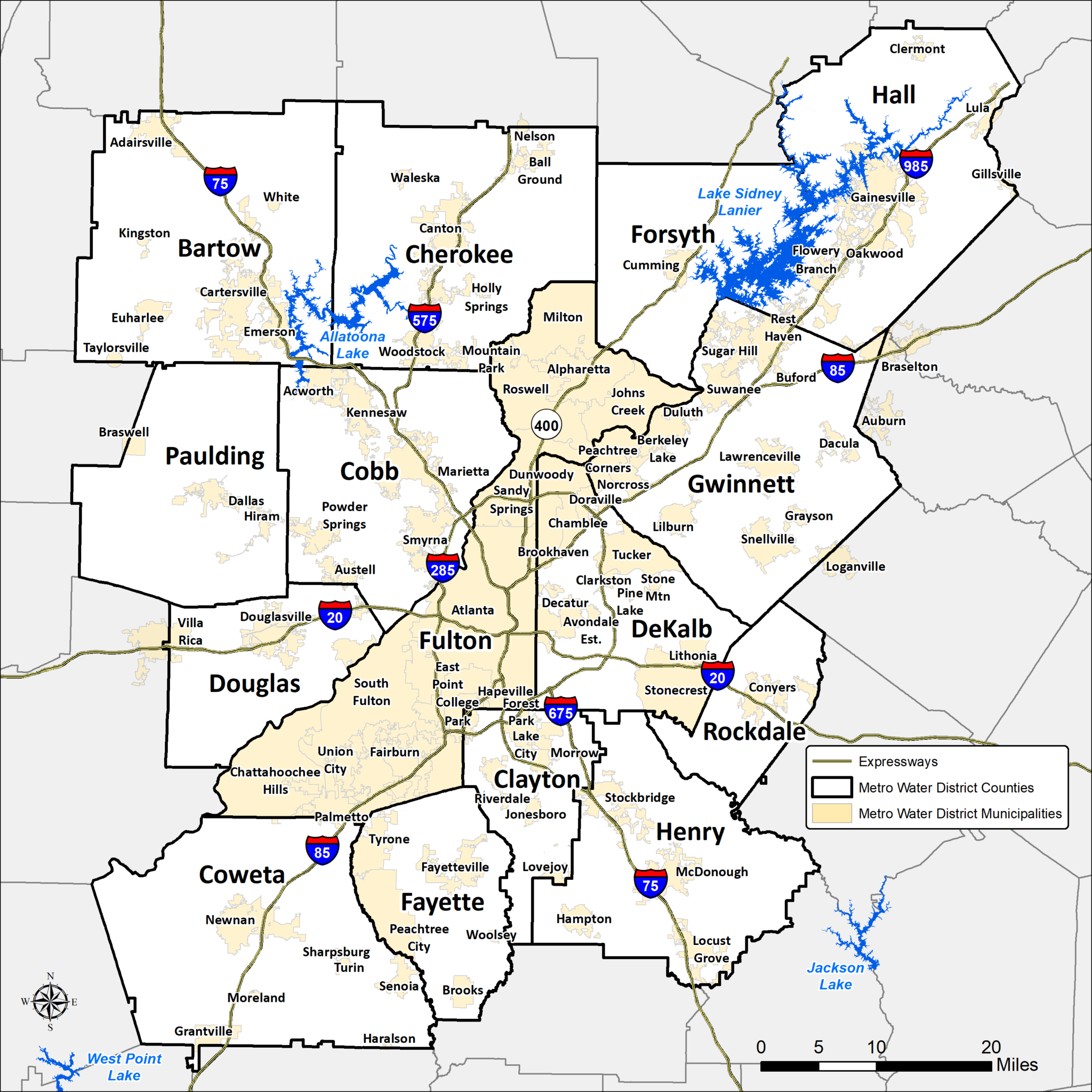 What Is The Metro Water District Metropolitan North Georgia Water Planning District 5756